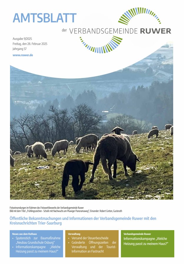 Amtsblatt VG Ruwer Titelblatt 09/2025