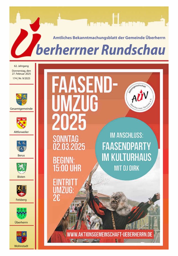 Überherrner Rundschau Titelblatt 09/2025