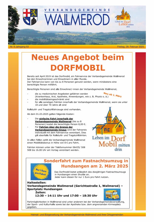 Wir über uns - Verbandsgemeinde Wallmerod Titelblatt 09/2025