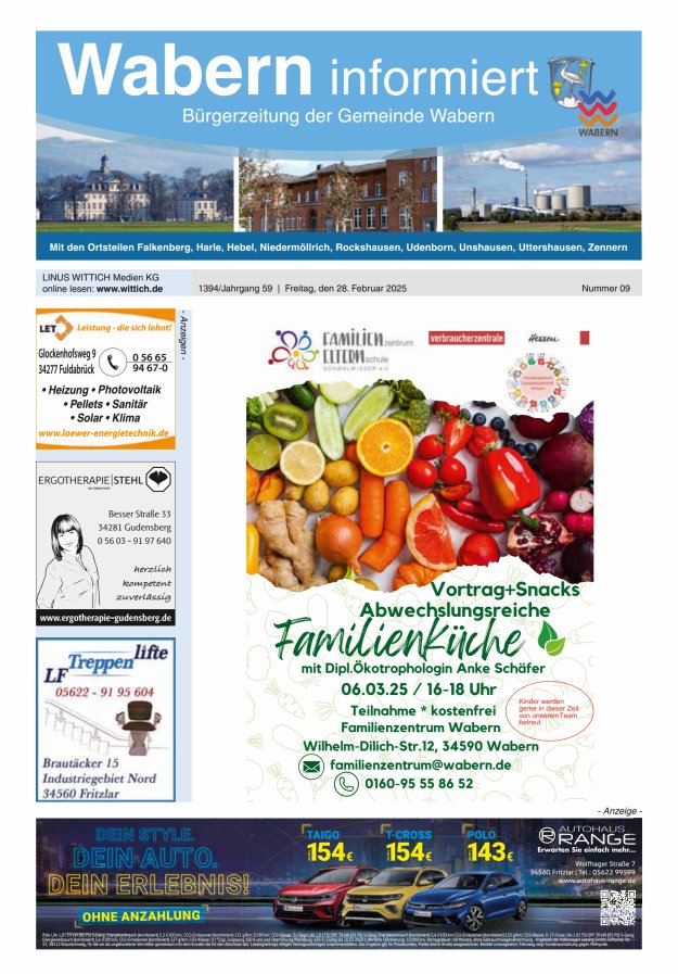 Wabern informiert Titelblatt 09/2025
