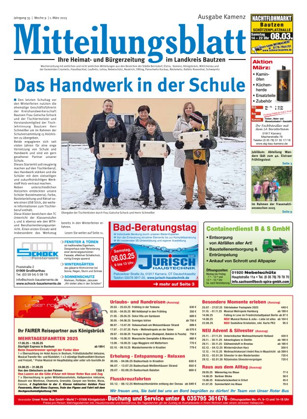 Mitteilungsblatt LK Bautzen Ausgabe Kamenz Titelblatt 08/2025