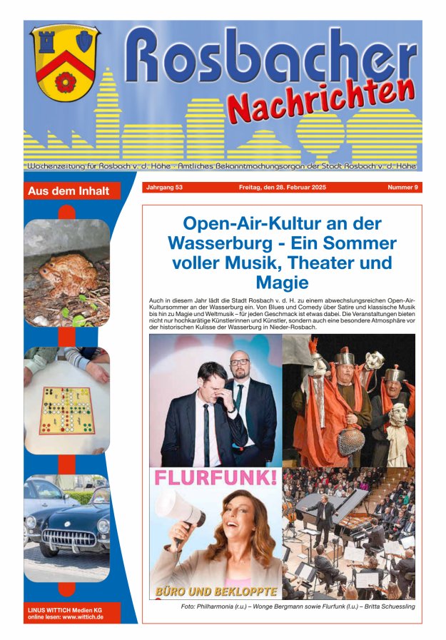 Rosbacher Nachrichten Titelblatt 09/2025
