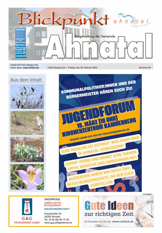 Blickpunkt Ahnatal Titelblatt 09/2025
