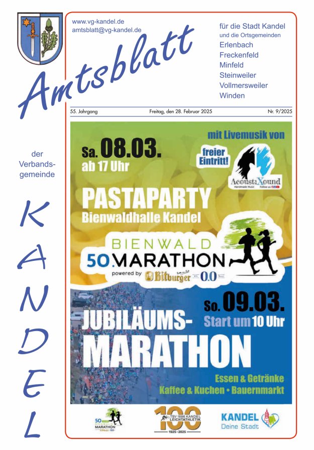 Amtsblatt VG Kandel Titelblatt 09/2025