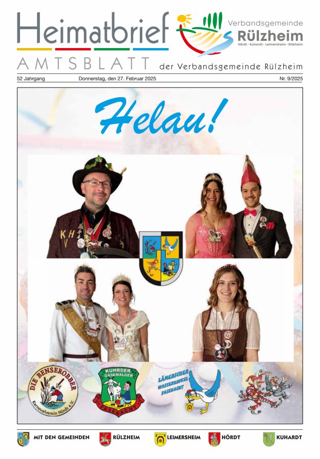 Heimatbrief VG Rülzheim Titelblatt 09/2025