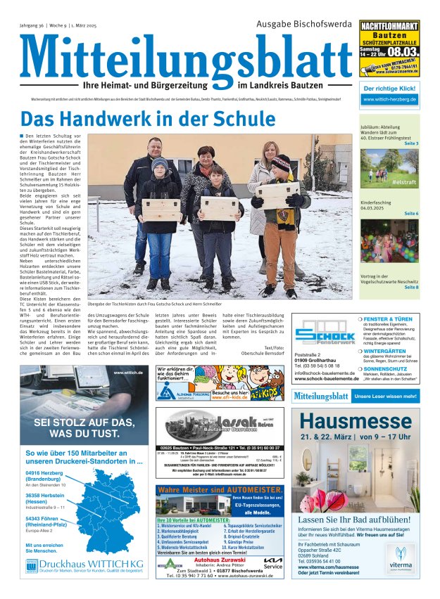 Mitteilungsblatt LK Bautzen Ausgabe Bischofswerda Titelblatt 08/2025