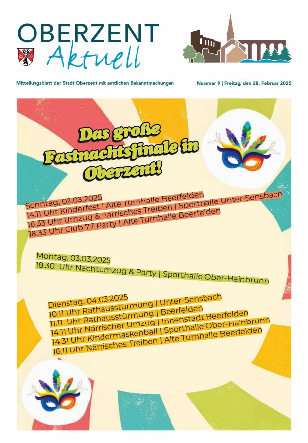 Oberzent aktuell Titelblatt 09/2025