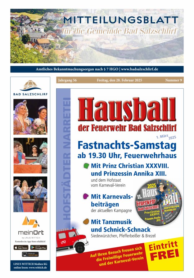 Amtliches Bekanntmachungsorgan der Gemeinde Bad Salzschlirf Titelblatt 09/2025