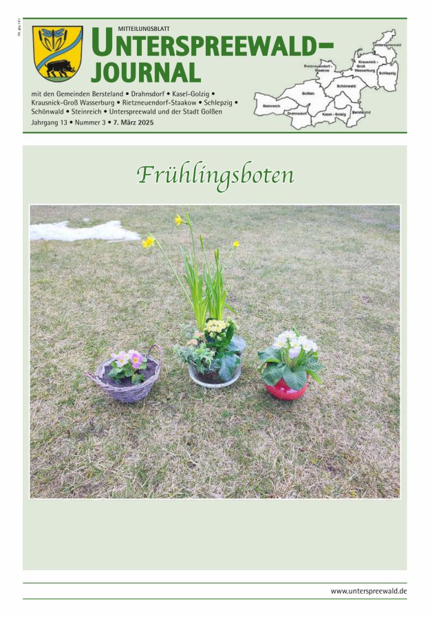 Unterspreewald-Journal Titelblatt 03/2025