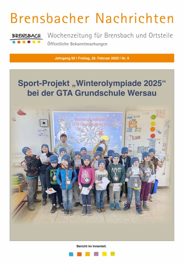 Brensbacher Nachrichten Titelblatt 09/2025