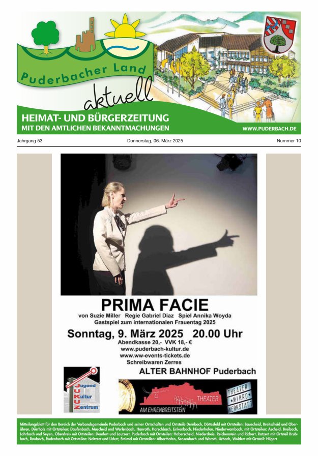 Puderbacher Land aktuell Titelblatt 10/2025