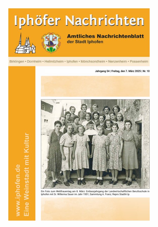 Iphöfer Nachrichten Titelblatt 10/2025