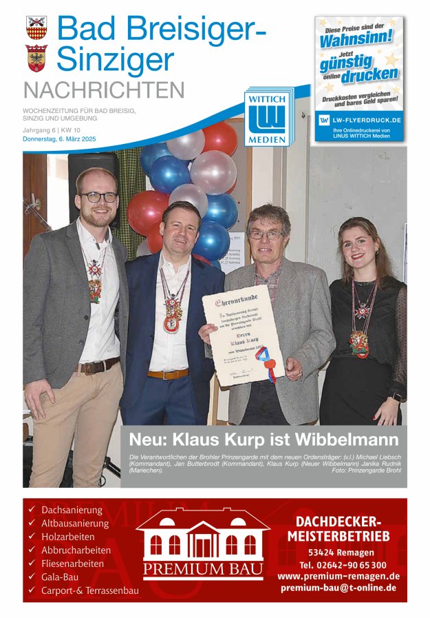 Bad Breisiger-Sinziger Nachrichten Titelblatt 10/2025