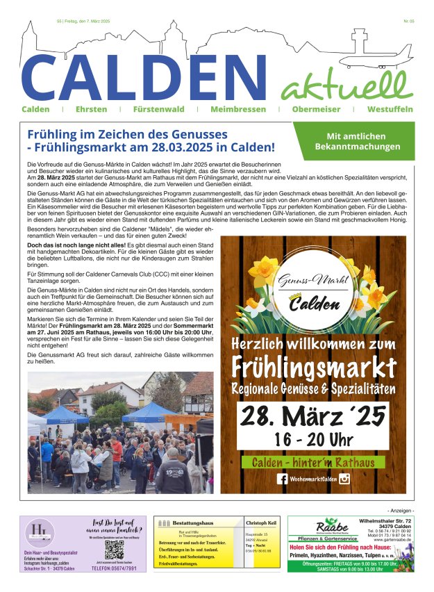 Calden aktuell Titelblatt 05/2025