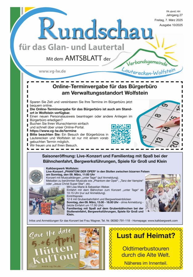 Rundschau für das Glan- und Lautertal Titelblatt 10/2025