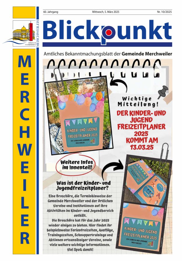 Blickpunkt Merchweiler Titelblatt 10/2025