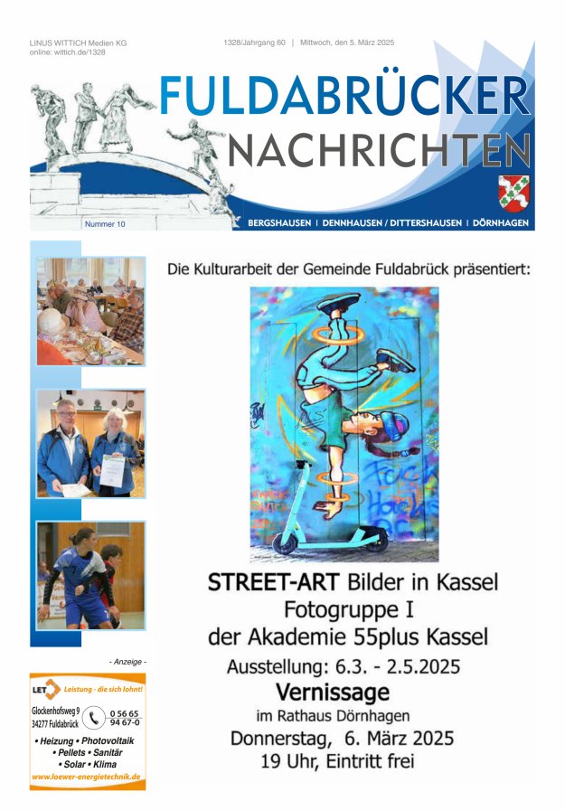 Fuldabrücker Nachrichten Titelblatt 10/2025