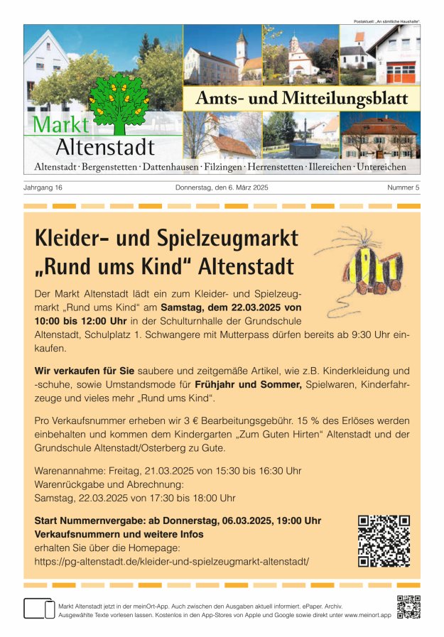 Amts- und Mitteilungsblatt des Marktes Altenstadt Titelblatt 05/2025
