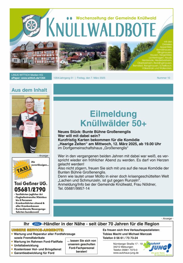 Knüllwaldbote Titelblatt 10/2025
