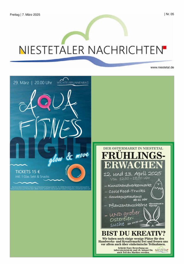 Niestetaler Nachrichten Titelblatt 05/2025