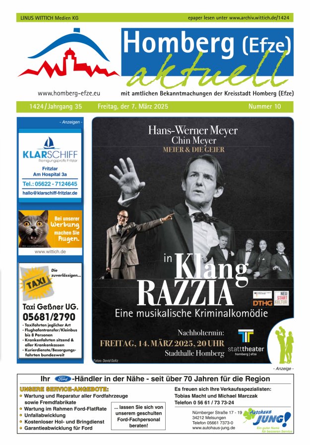 Homberg Efze aktuell Titelblatt 10/2025
