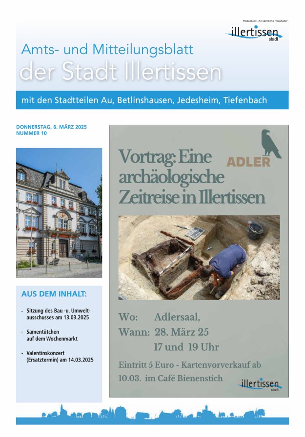 Amts- und Mitteilungsblatt Stadt Illertissen Titelblatt 10/2025