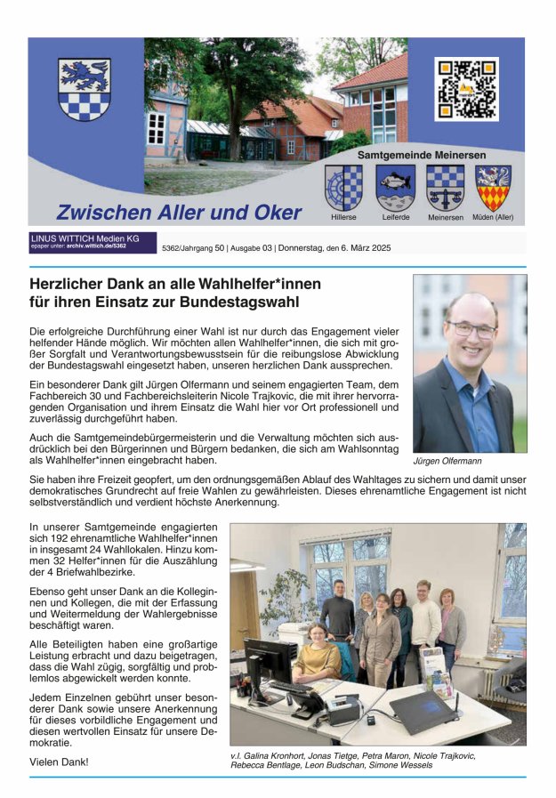 Zwischen Aller und Oker Titelblatt 03/2025