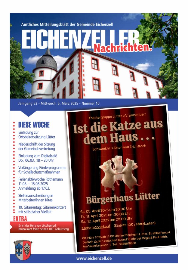 Amtliches Mitteilungsblatt der Gemeinde Eichenzell Titelblatt 10/2025