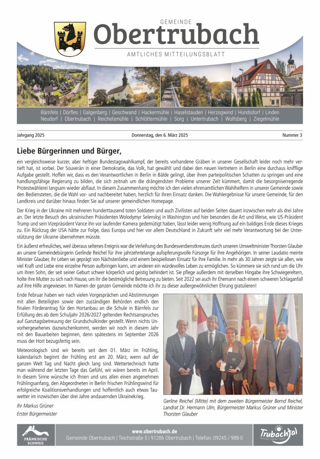 Obertrubach Titelblatt 03/2025