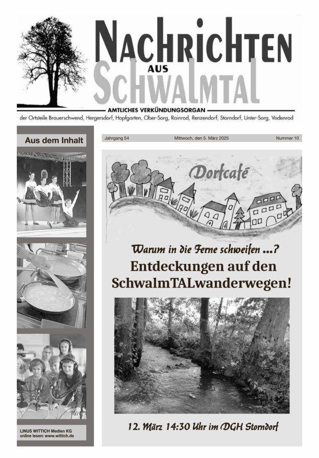 Nachrichten aus Schwalmtal Titelblatt 10/2025