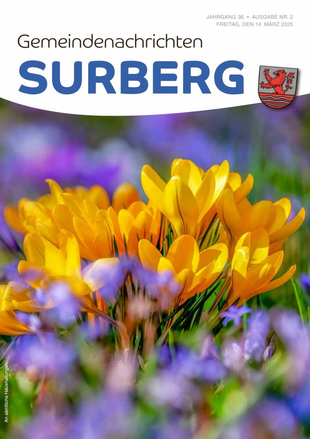 Gemeindenachrichten Surberg Titelblatt 02/2025