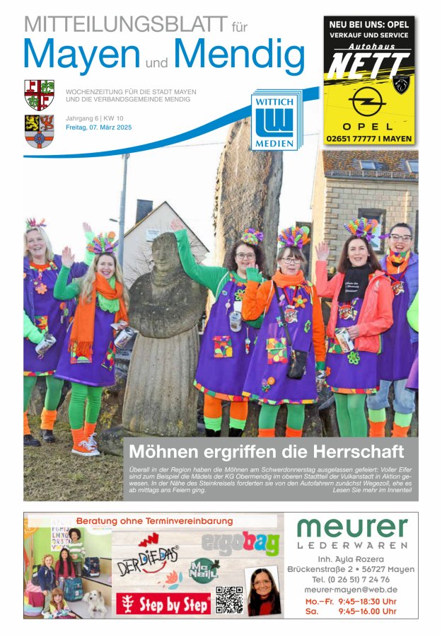 Mitteilungsblatt für Mayen und Mendig Titelblatt 10/2025