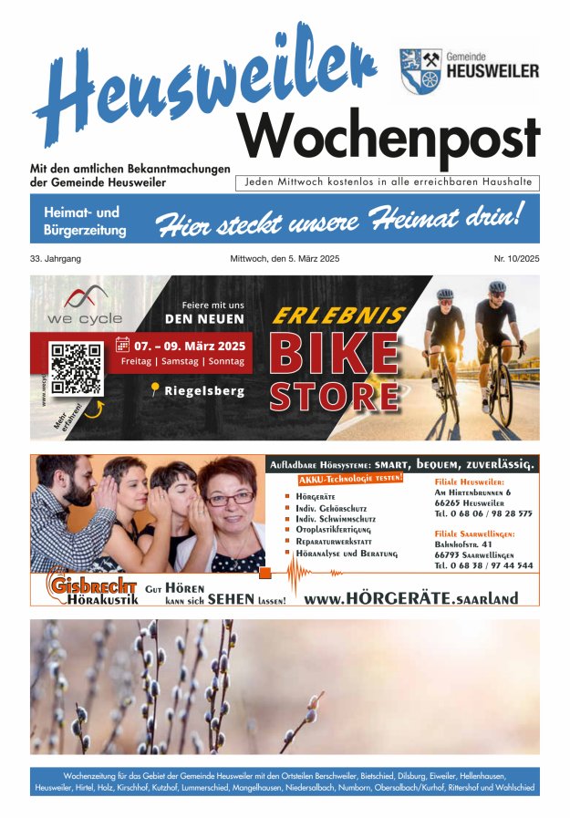 Heusweiler Wochenpost Titelblatt 10/2025