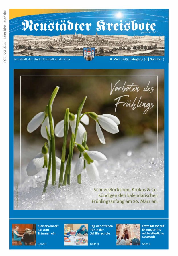 Neustädter Kreisbote Titelblatt 05/2025