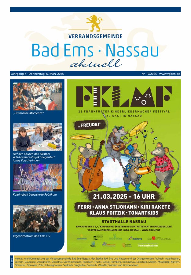 Bad Ems-Nassau aktuell Ausgabe Bad Ems Titelblatt 10/2025