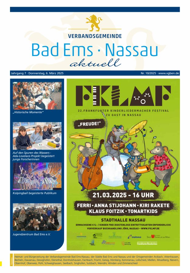 Bad Ems-Nassau aktuell Ausgabe Nassau Titelblatt 10/2025