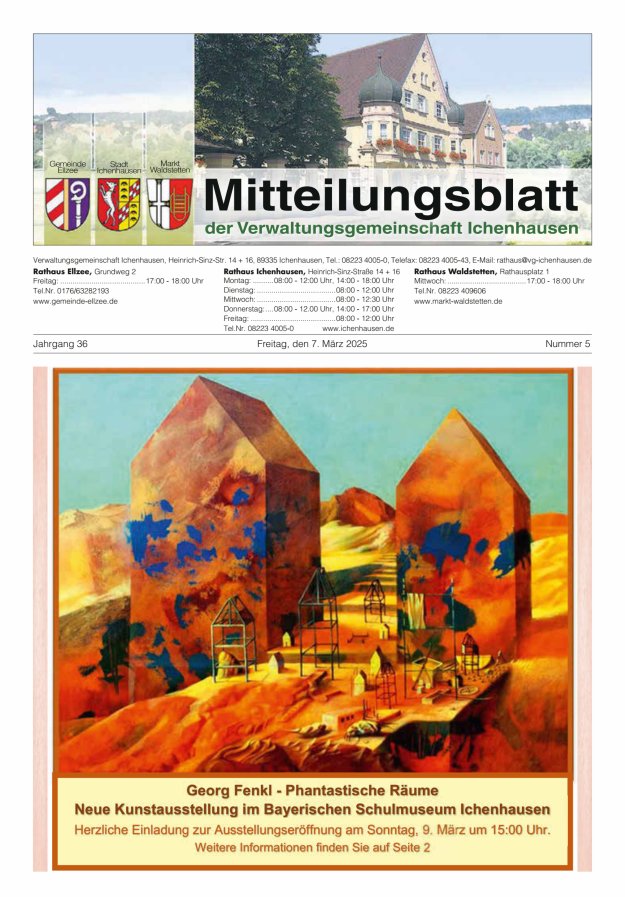Mitteilungsblatt der Verwaltungsgemeinschaft Ichenhausen Titelblatt 05/2025
