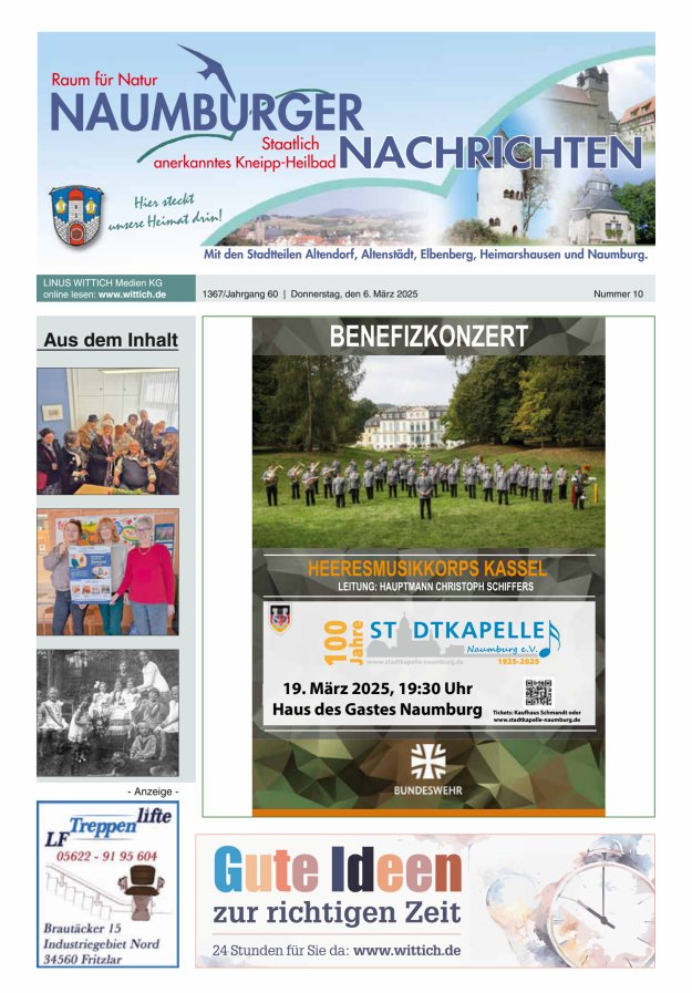 Naumburger Nachrichten Titelblatt 10/2025