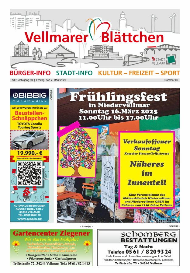 Vellmarer Blättchen Titelblatt 05/2025