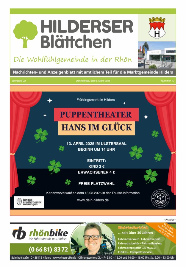 Hilderser Blättchen Titelblatt 10/2025