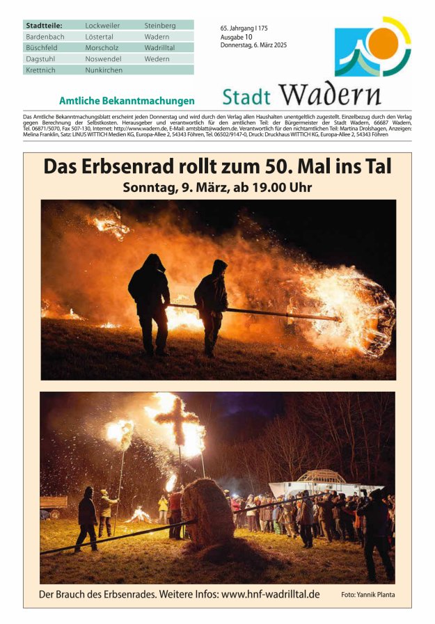 Stadt Wadern Titelblatt 10/2025