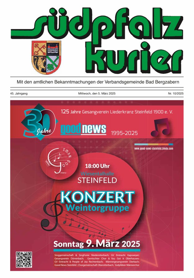 Südpfalz Kurier - VG Bad Bergzabern Titelblatt 10/2025