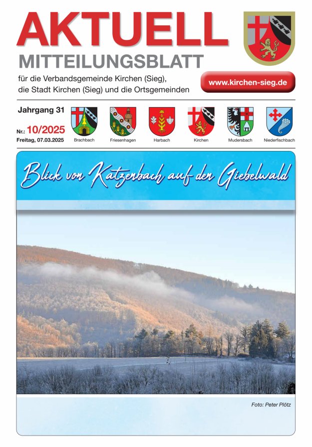 Aktuell - Mitteilungsblatt für die VG Kirchen (Sieg) Titelblatt 10/2025