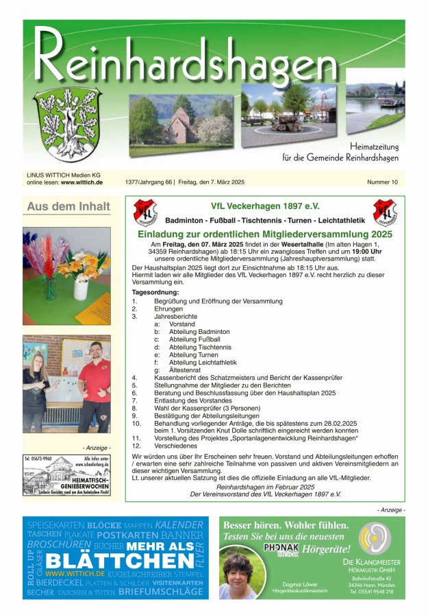 Unser Blättchen Titelblatt 10/2025