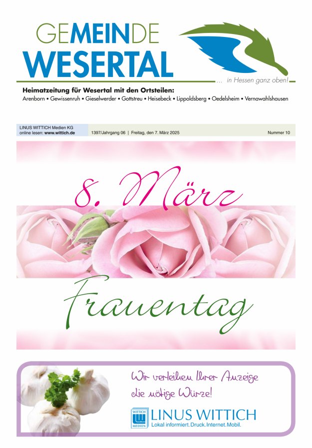 Wesertal Titelblatt 10/2025