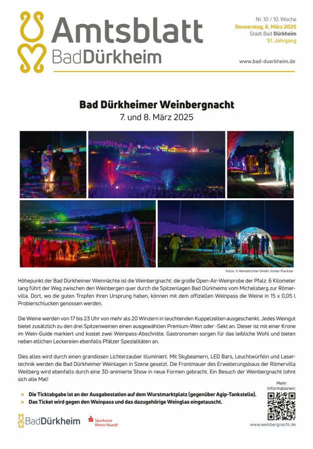 Bad Dürkheimer Woche Titelblatt 10/2025