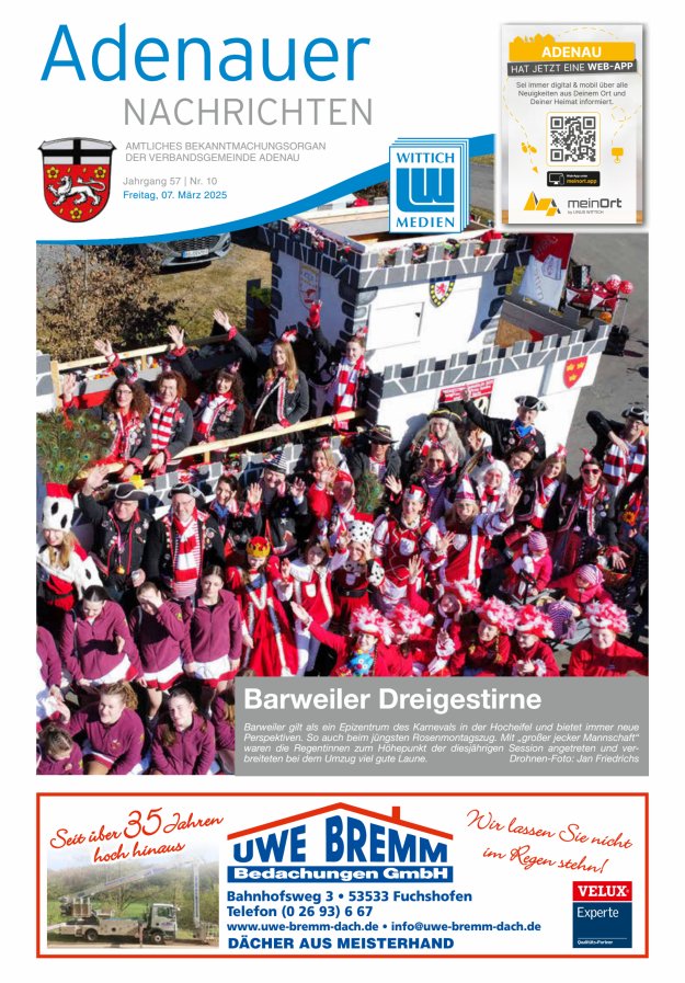 Adenauer Nachrichten Titelblatt 10/2025
