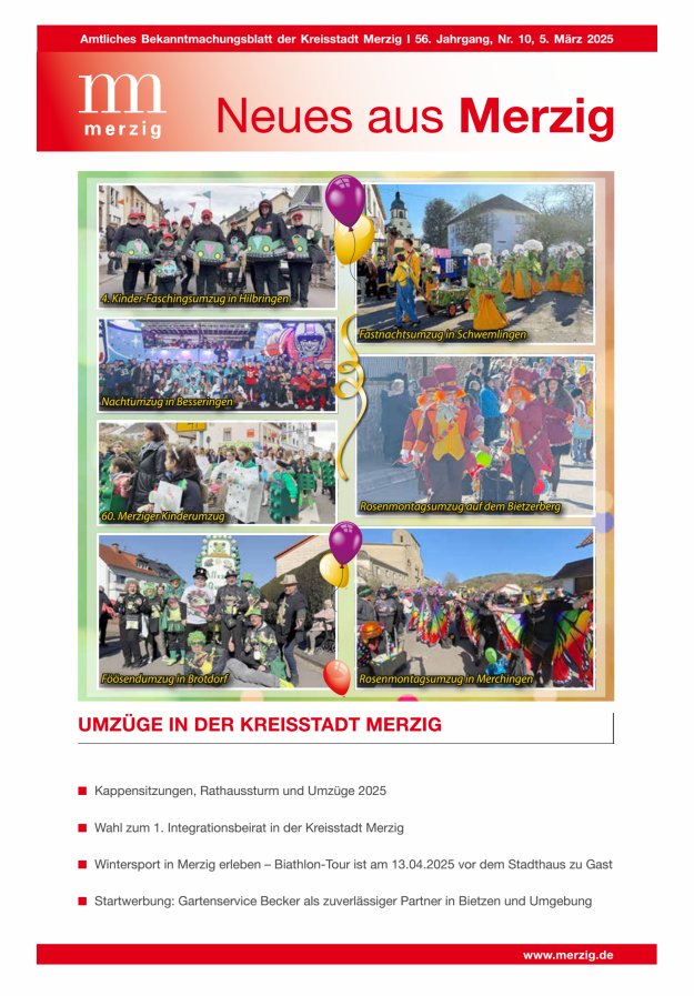 Neues aus Merzig Titelblatt 10/2025