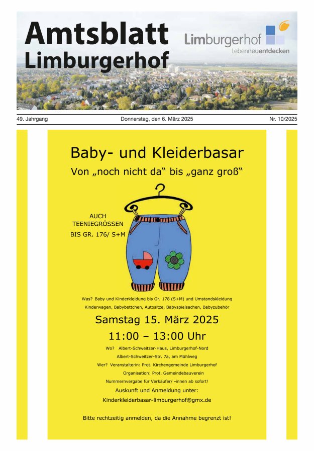 Amtsblatt Limburgerhof Titelblatt 10/2025