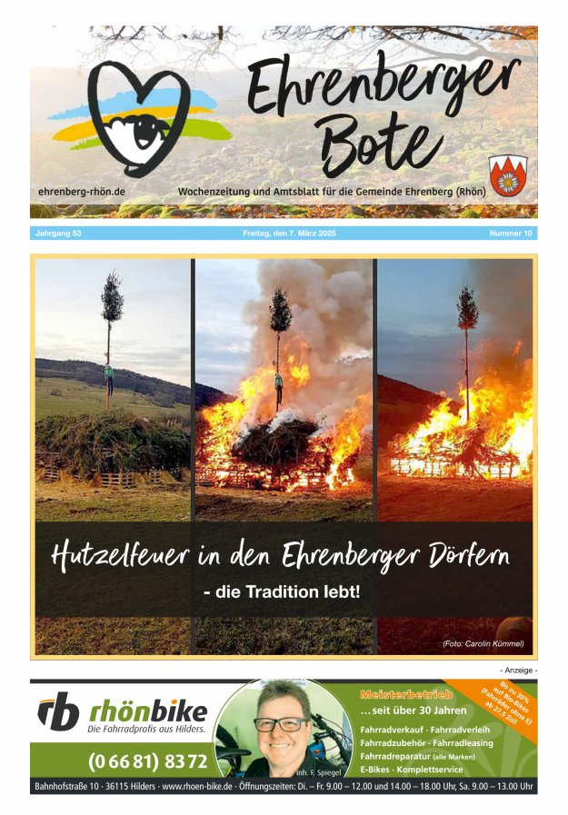 Ehrenberger Bote Titelblatt 10/2025